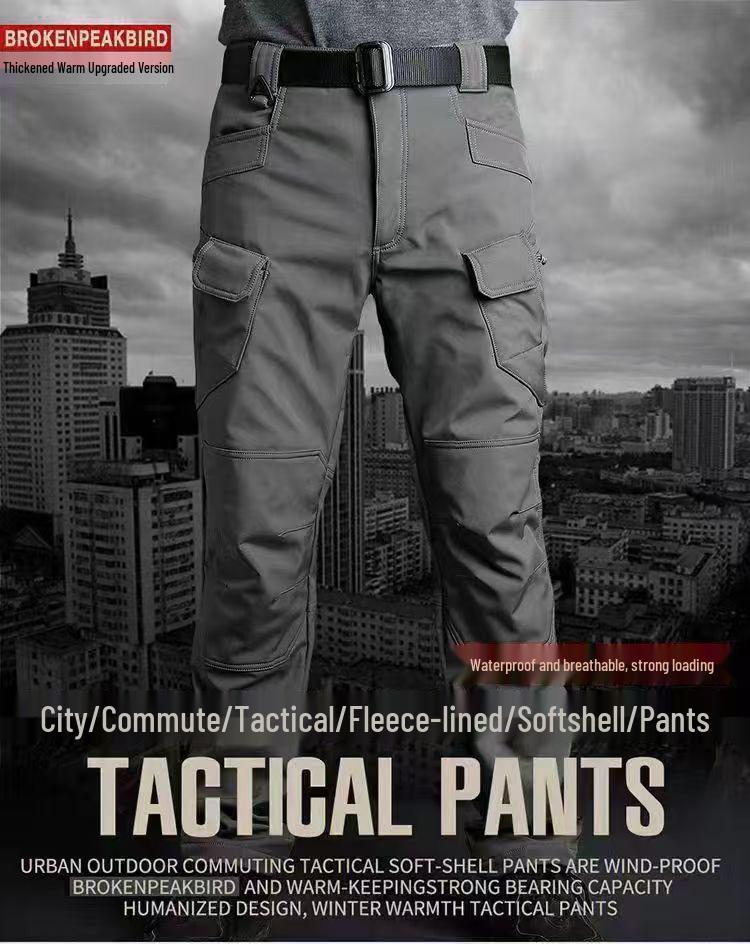 Men's IX7 Tactical Windproof Outdoor Softshell Pants - Winter Fleece-Lined, Waterproof, Warm.