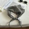 New Silk Scarf Solid 100% Linen Comfortable Breathable Mori Style Thin Neck Protection Scarf Spring and Autumn Triangular Binder