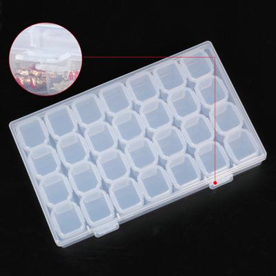 Şeffaf Plastik 28 Bölmeli Nail Art Aletleri Takı Sergileme Saklama Kutusu