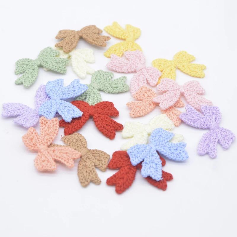 

20 шт. 35*25 мм шерстяной галстук-бабочка аппликация для DIY одежды шляпы обуви швейные принадлежности заплатки головные уборы аксессуары для волос разноцветный