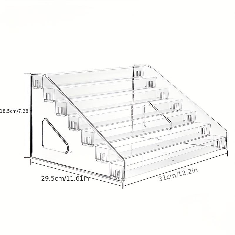 5-Tier Clear Acrylic Display Stand, Minimalist Organizer for Cosmetics And Skin Care чистый