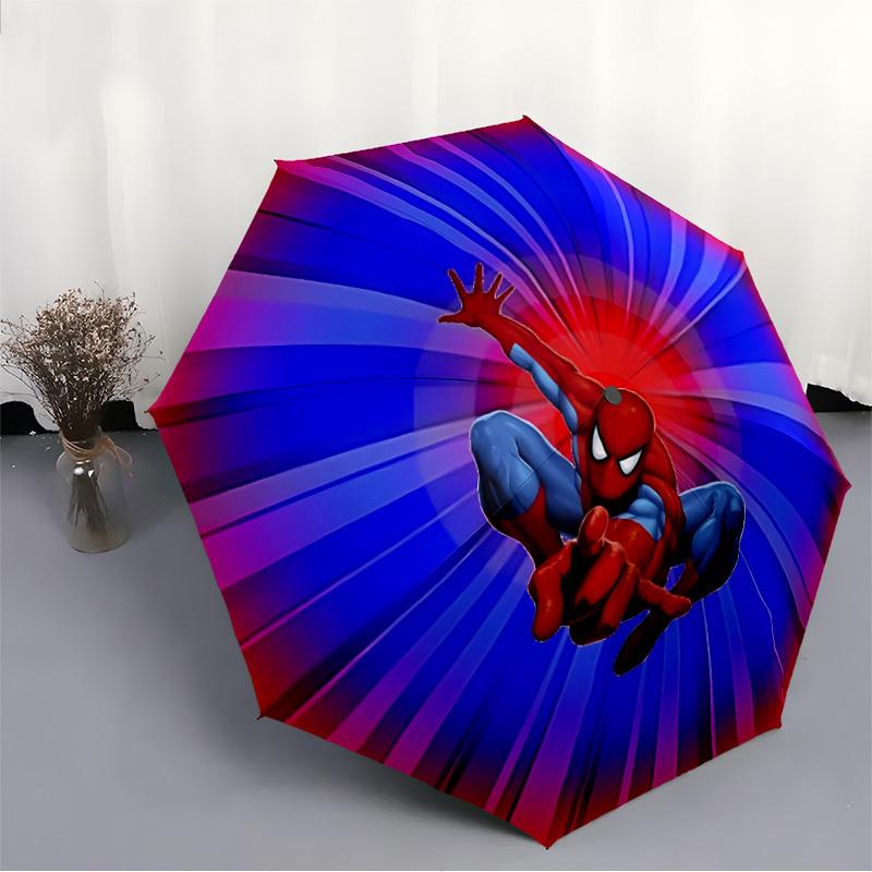 1pc Spider-Man 8-Rib Automatic Folding Umbrella, Portable & Foldable, All-Season Portable Umbrella for Women & Men yy250731158