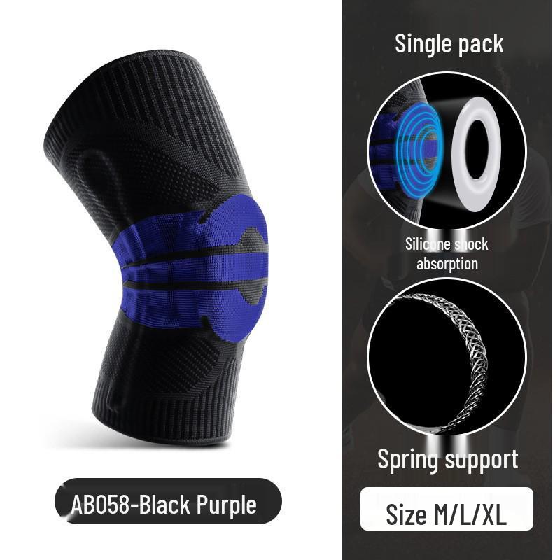 Breathable Silicone Spring Compression Knee Pads for Outdoor Sports & Activities