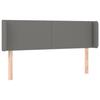 VidaXL Tête de lit avec oreilles Gris foncé 147x16x78-88 cm Tissu3118487