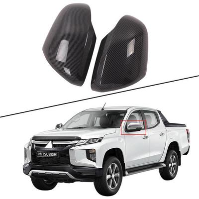 2019 L200/TRITON-ABS Carbon Fiber Pattern Rearview Mirror Decorative Cover