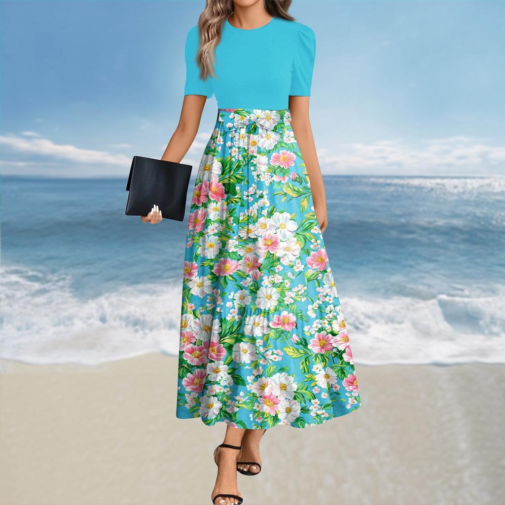 Dámské letní šaty Volné Plážové Dovolenkové Ležérní Hluboký Výstřih do V Vesta Šaty Elegantní Košilové Šaty