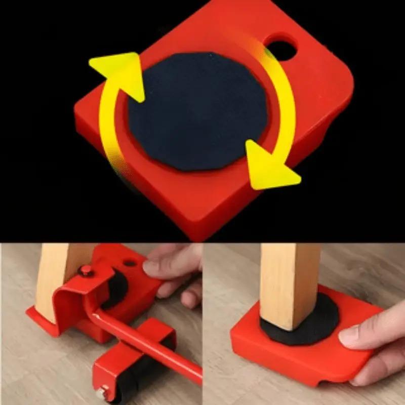 1/2pcs Heavy-Duty Furniture Mover with Locking Wheels and Rubber Feet | Sturdy Plastic Mobility System for Sofa, Bed, Mattress