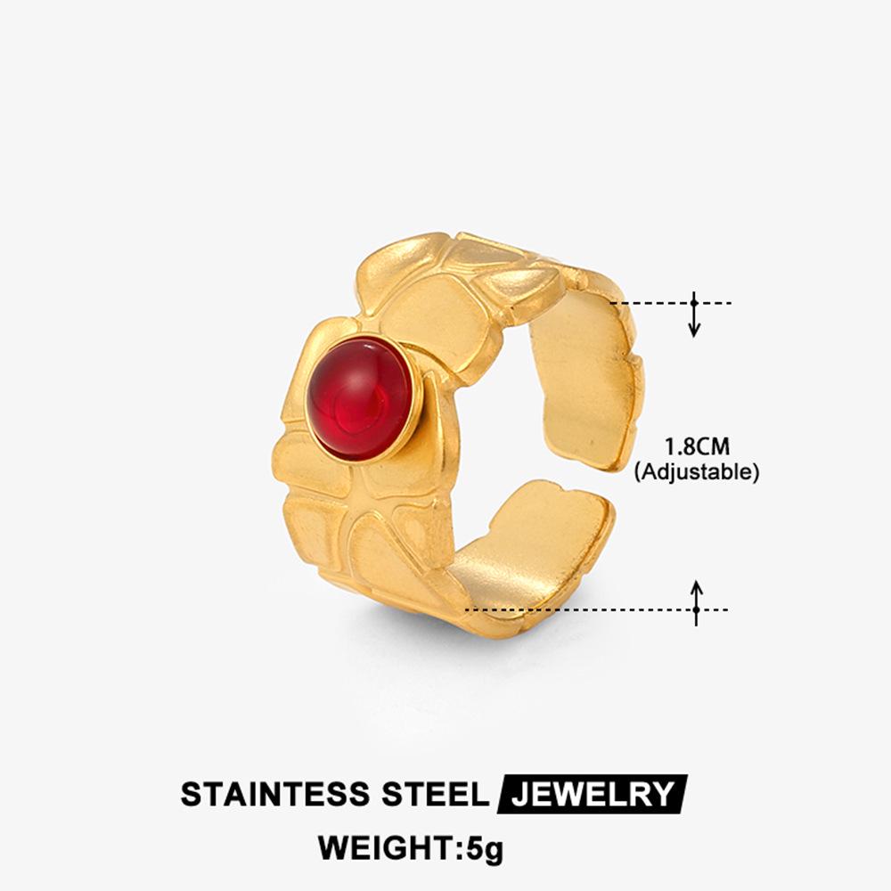 Adjustable Bohemian Style Non-Fading Women's Titanium Steel Ring