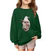 Children's Fashionable Casual Long-sleeved Loose Christmas Print Pullover Sweatshirt
