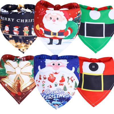 Weihnachts-Hundehalstücher, Weihnachtsmann-Hundeschal für Jungen und Mädchen, Haustier-Ferien-Bandana für kleine und mittelgroße Hunde, Welpen, Dreieckstuch