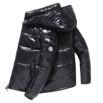 Doudoune courte brillante pour homme 2024 - Sans entretien, style tendance pour couples, manteau d'hiver épais en coton
