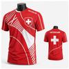 Schweiz Wappen Aufdruck Kurzarm T-Shirt Lässig Rundhals Grafik T-Shirt