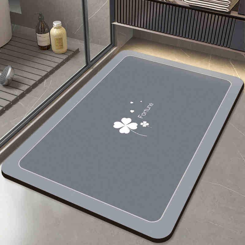 Quick-Dry Non-Slip Minimalist Floor Mat - Water-Absorbent & Easy-Clean for Bathroom & Entrance
