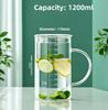 High Borosilie Glass Cup with Sc Large Capaci 000ml Tea Brewing Cup Heat Resistant Lid Included Home Use Water Cup