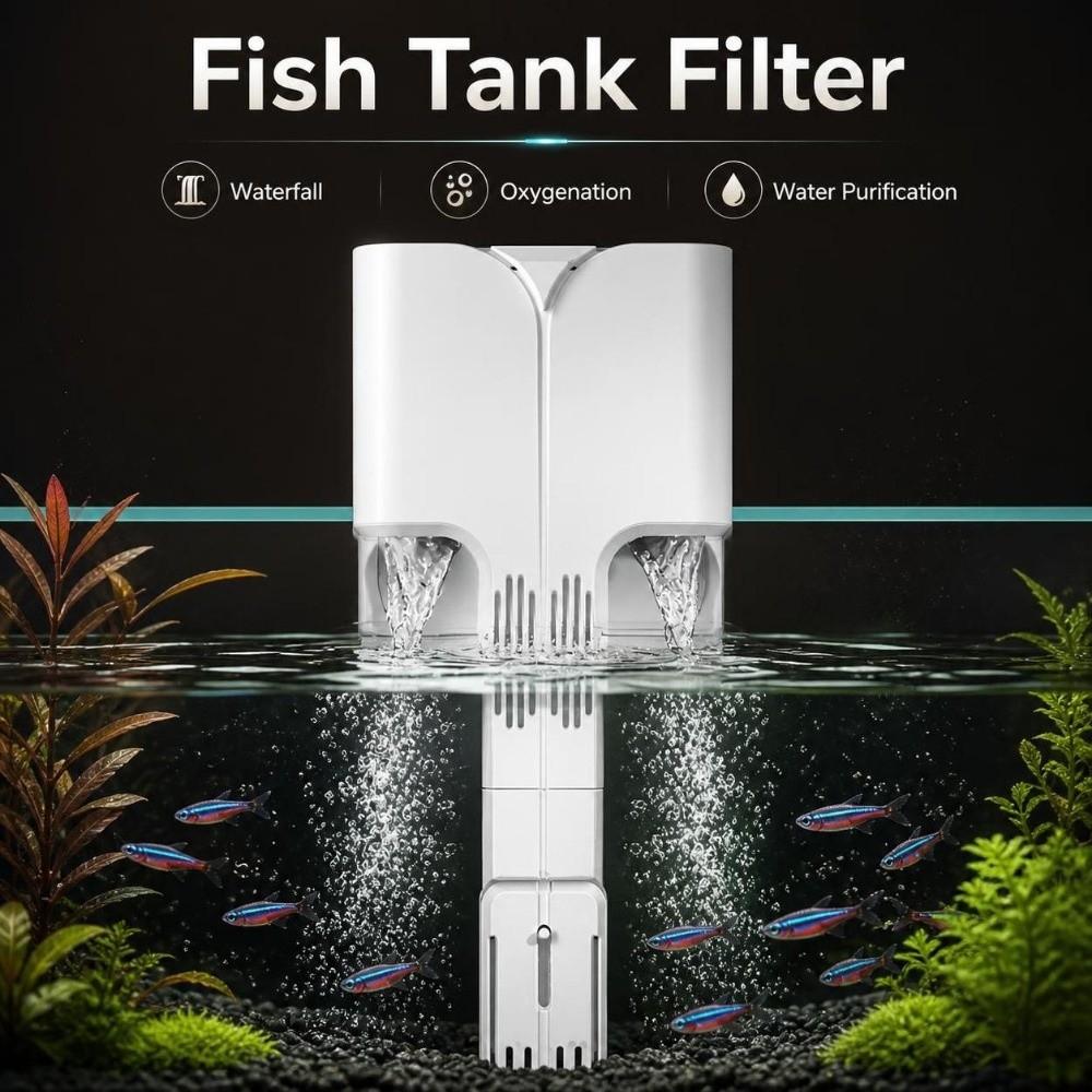 Oxygenation Wall-Mounted Filter Waterfall Aquarium Filter Silent Fish Tank Filter Freshwater