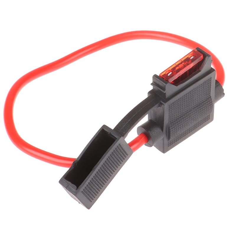 Car Splash Proof In-Line Standard Blade Fuse Holder Box 5/10/15/20/25/30A Fuses