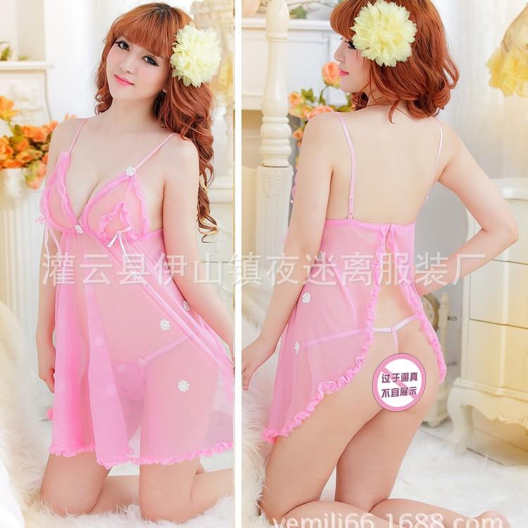Sexy Lingerie Sexy Lace Milk Plus Size Suspender Skirt Three-point Pajamas Seduction Set