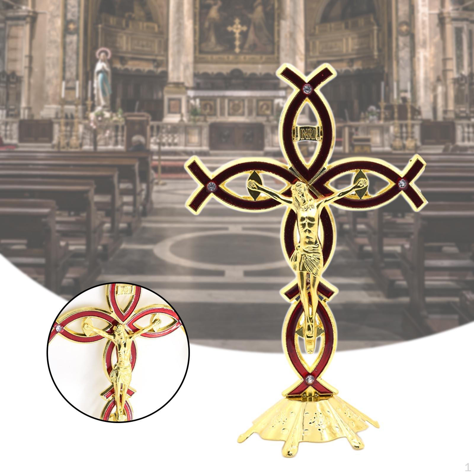 

on Statue Tabletop Crucifix Ornament Home Decor Religious Gifts красный