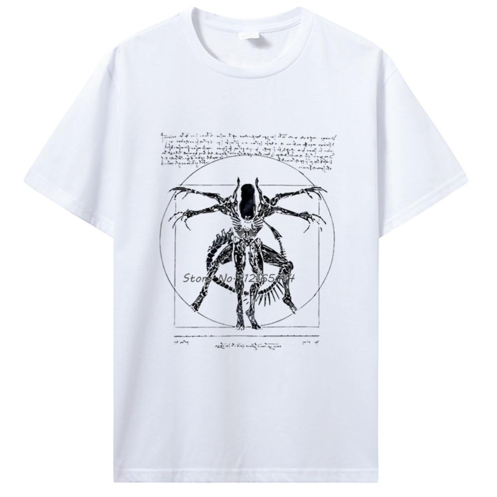 Brand Tshirt Homme Tees Cool Stuff for Teenagers Da Vinci Alien T Shirt Gamer Gifts for Men Streetwear Da Vinci Alien 4XL