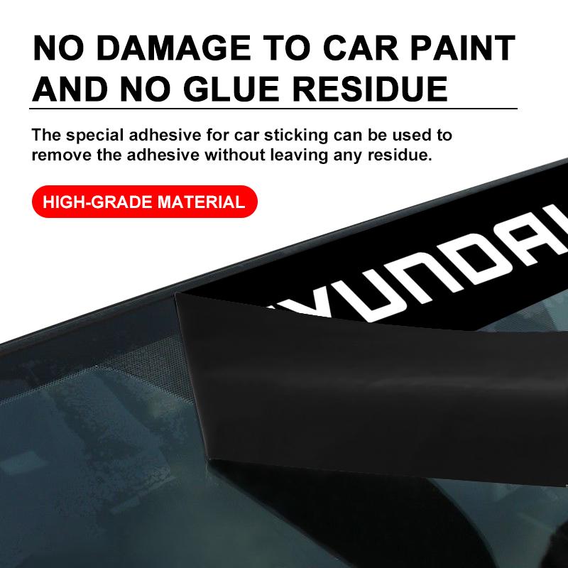 1Pcs Car Front Windshield Stickers Front and Rear Decorative Emblem For Hyundai I30 Tucson Veloster Kona I10 I35 Elantra Santa Fe Decor