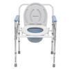Stříbrná nerezová ocel Přenosná noční židle Skládací nastavitelná komodní židle Toaletní židle Nočník pro starší muže
