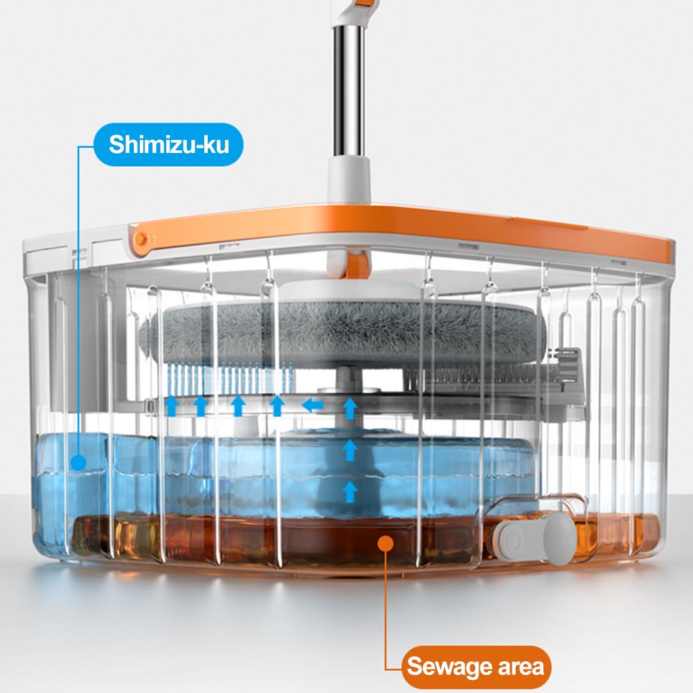 Household Cleaning Mop Water Separation 360 Rotating Spin Mop Microfiber Hand-Free Lazy Squeeze Mop Self-Cleaning Flat Plate Mop