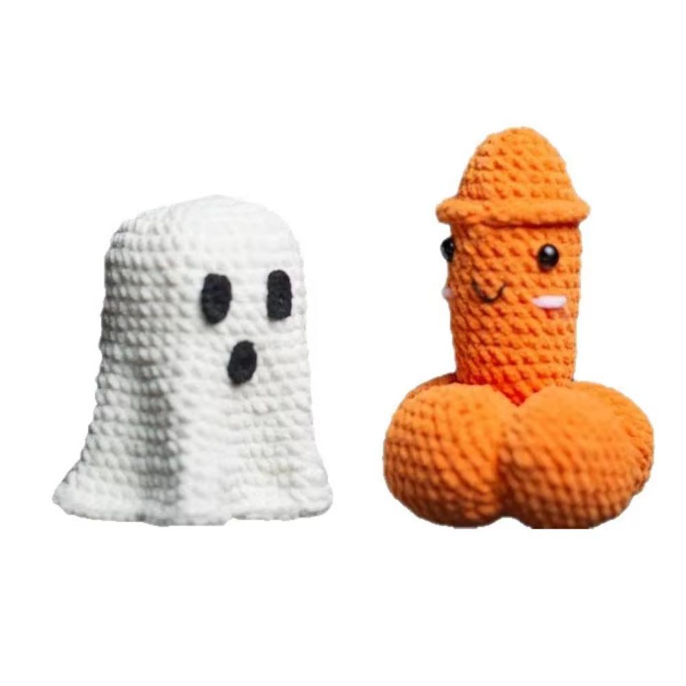 

Miniatures Hand-crocheted Halloween Pumpkin Hand-crocheted Creative Gift Graduation Gift 1 set