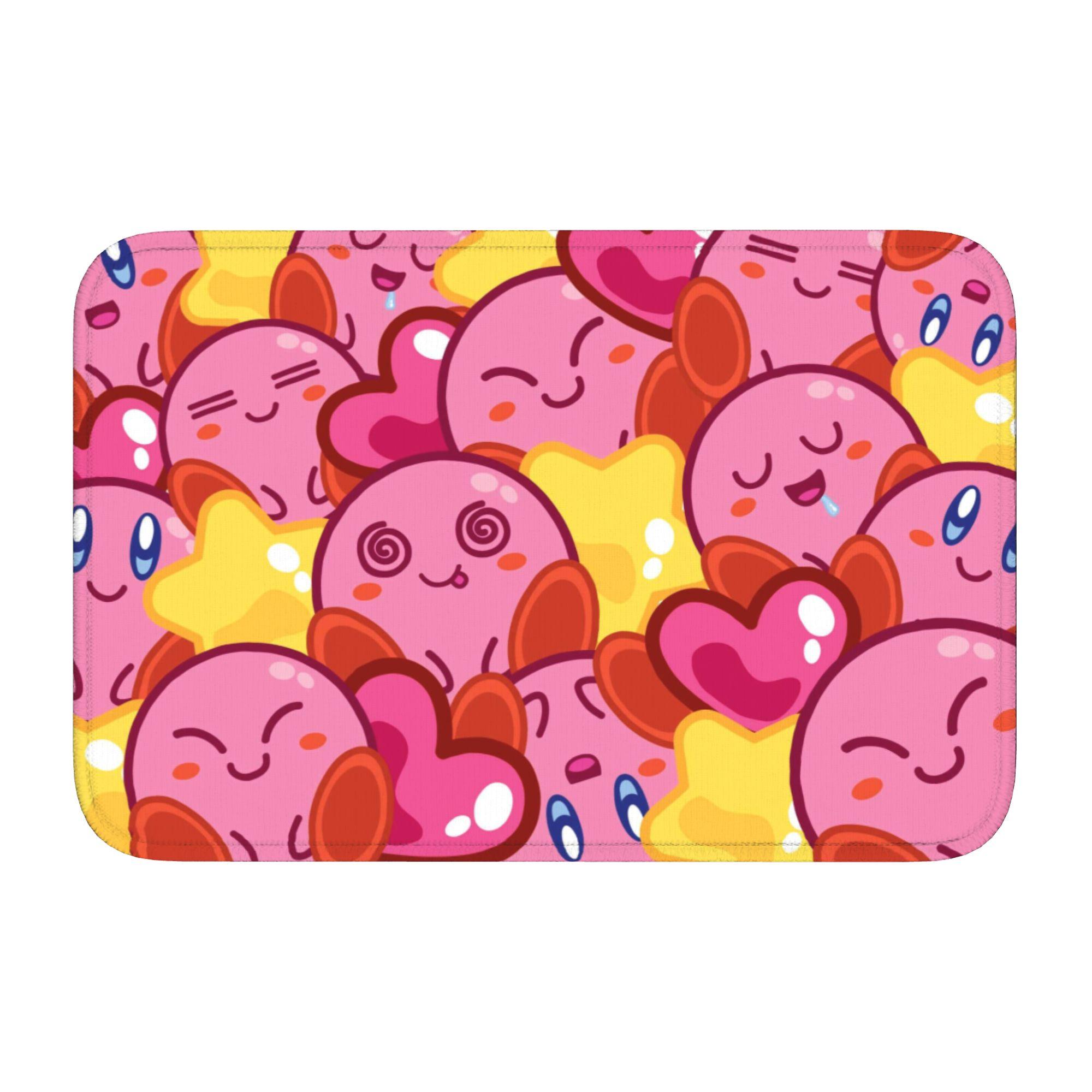 

Kirbys Cartoon Game Front Door Floor Entrance Welcome Mat Outdoor Kitchen Bath Doormat Toilet Living Room Carpet Rug Footpad 60cm x 90cm