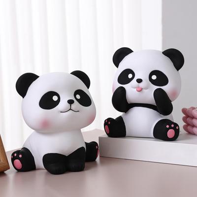Piggy Bank Desktop Animal Statue Lovely Cartoon Panda Sculpture Anti-Fall Cartoon Saving Money Box for Children's Gift
