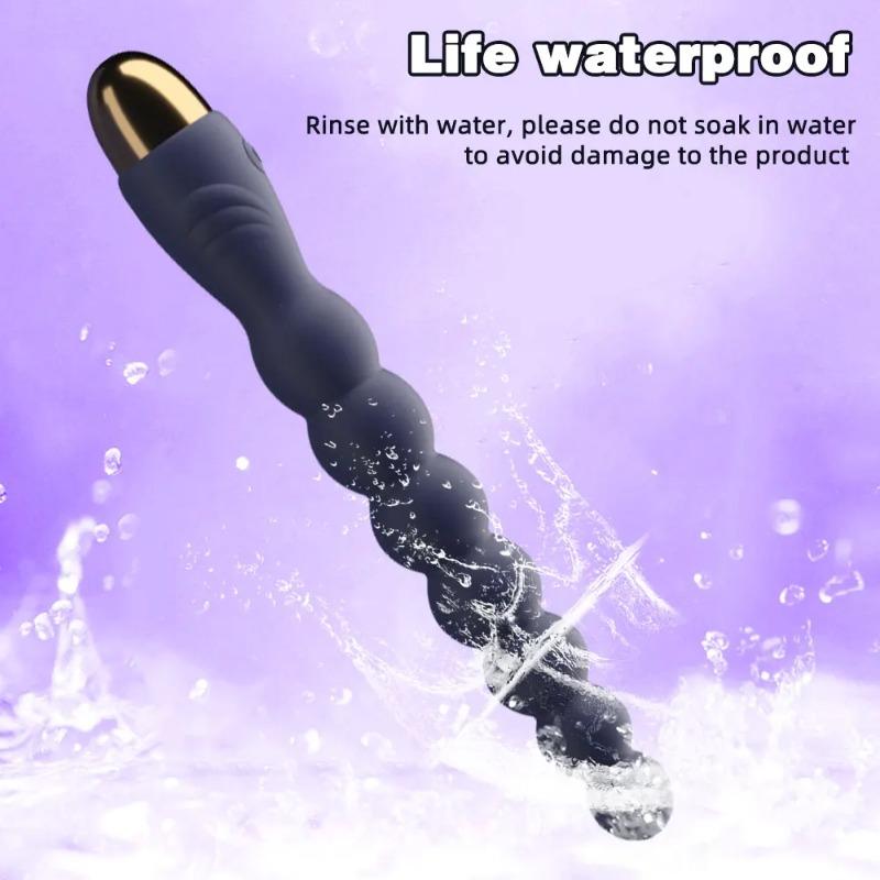 Vibrating Anal Beads & Clitoral Stimulator – Dual Pleasure Sex Toy for Women & Men, Prostate Massager & Couples Play
