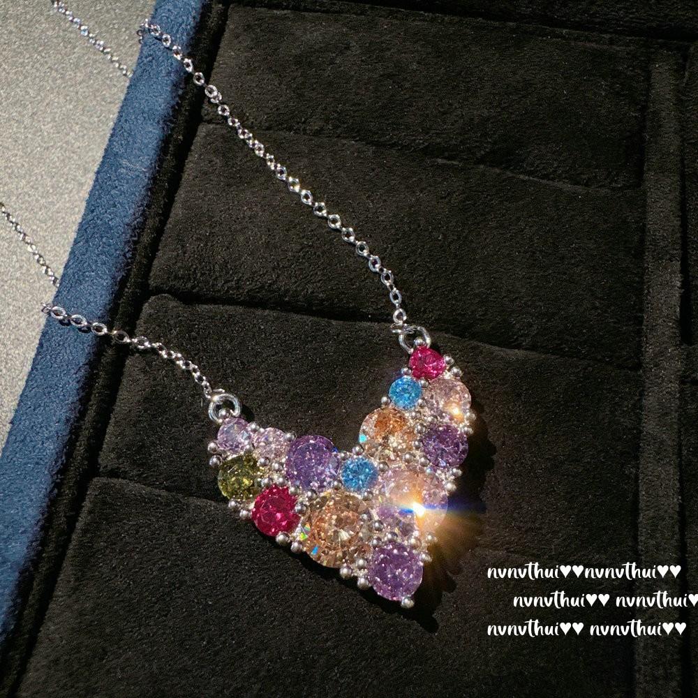 

Argyle Pink Gemstone Drip Glaze Ring, Sparkling, Plated With 18K Gold Rainbow Gypsy Star Love Zircon Necklace.