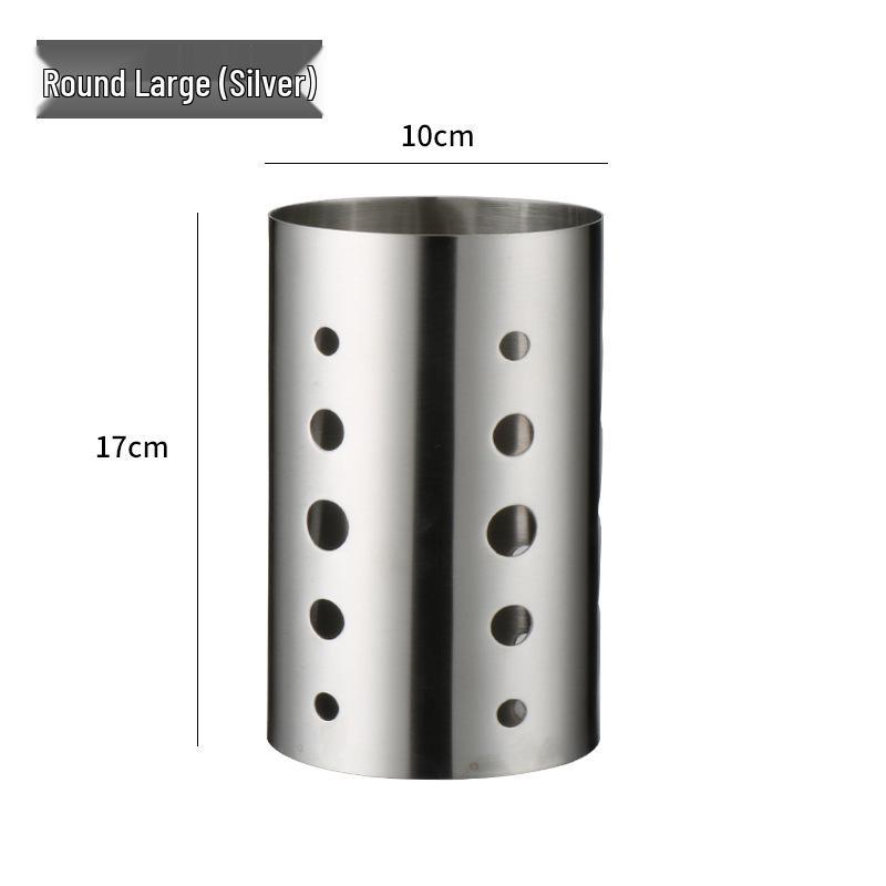 Durable Stainless Steel Chopstick Holder with Drainage Holes - Moisture-Proof and Anti-Fall, Ideal for Restaurants and Customizable with Logo.