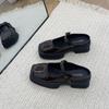 Fashion Slippers Casual Cover Toe Women's Shoes With Platform Pantofle Slides Luxury 2025 Square Mary Janes Square Toe Slippers Casual F