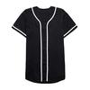 Men Summer T-shirt Pullover Short Sleeves Color Matching Buttons Single-breasted Daily Wear Loose Mid Length Men Baseball Uniform Male Clothes