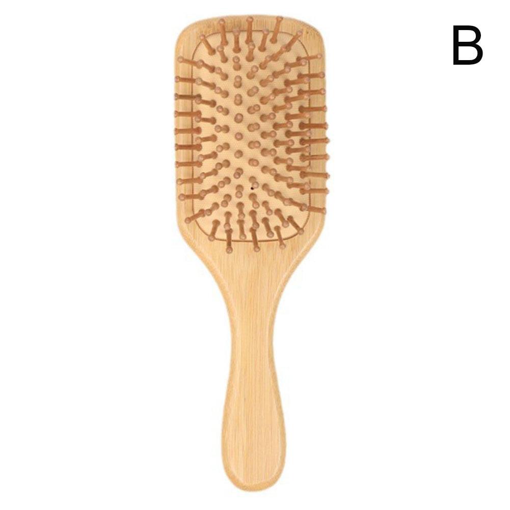 1Pc Bamboo Hair Brush Set with Elegant Gift Box Wide-Tooth Detangler&Scalp Massager for Women And Men