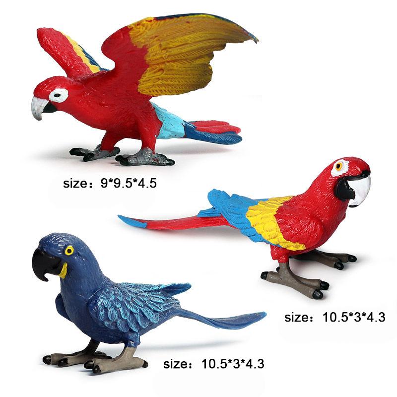 Oenux Bird Nest Animals Peacock Parrot Trogon Hornbill Owl Model PVC Action Figures Big Garden Decoration Cute Kids Toy Gift