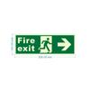 1 Sheet Glow-In-The-Dark Safety Exit Emergency Passage Sign Label Sticker Luminous Escape Direction Guide Sign Stickers