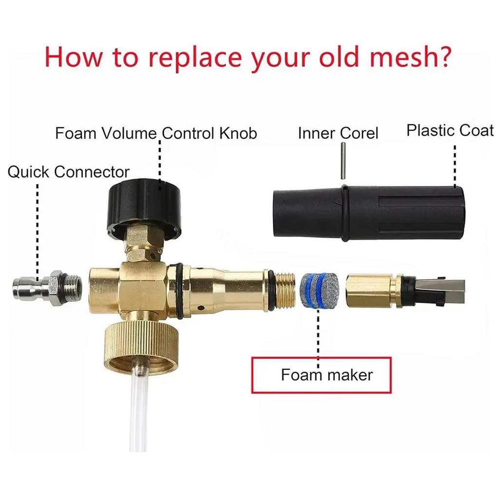 Foam Cannon Foaming Machine Mesh Filter Multi-layer High Pressure Washer Snow Foam Parts for High Pressure Washer