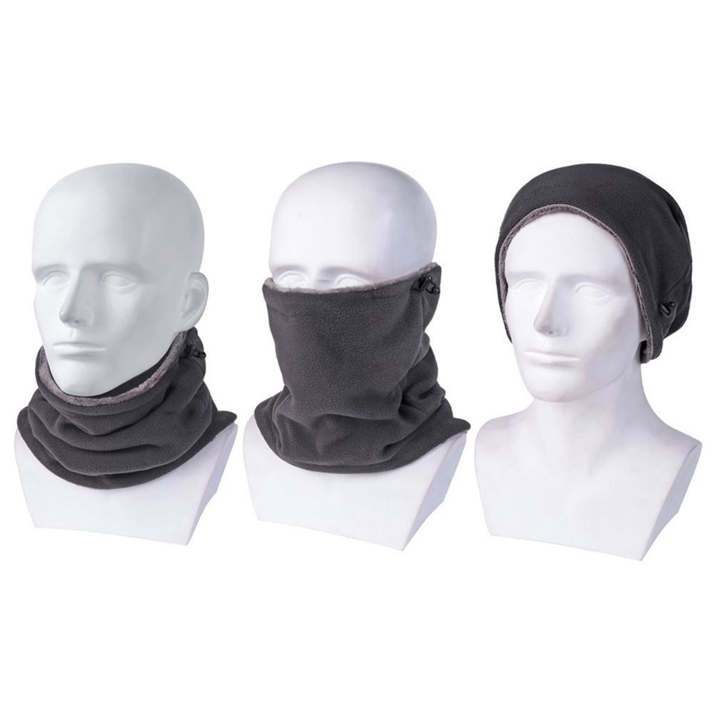 Thickened Drawstring Neck Scarf Polar Fleece Neck Warmer Unisex Face Cover Winter