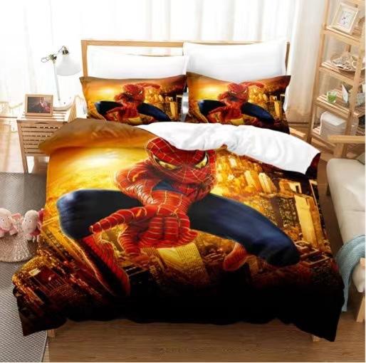 Home Textile Quilt Cover Pillowcase 3D Digital Printing Three-Piece Set American Style