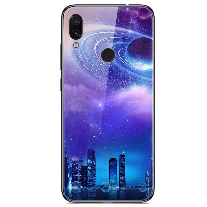 For Xiaomi Redmi Note 7 Case Tempered Glass Hard Back Cover For Xiomi Redmi Note7 Phone Cases Soft Bumper On Redmi 7 7A Redmi7
