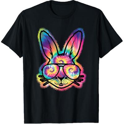 Cool Colorful Bunny Easter Rabbit Lover Men Boys T-Shirt