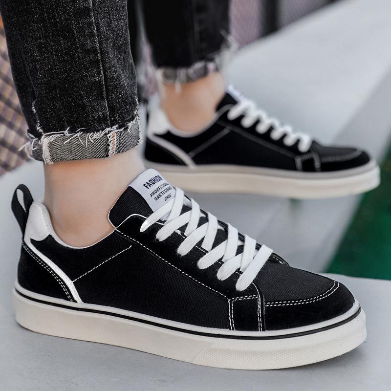 Men Thick Sole Height Increasing Sneakers Trendy Casual Student Board Shoes 39 чёрный