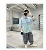 Boys' Summer Short Sleeve Set 2026 New Summer Clothing Medium and Large Children's Summer Polo Shirt Two Piece Set