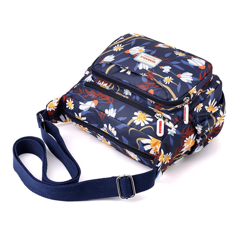 Women's Nylon Bag Printed Bag Small Bag Shoulder Crossbody Bag Middle-Aged Mother's Bag