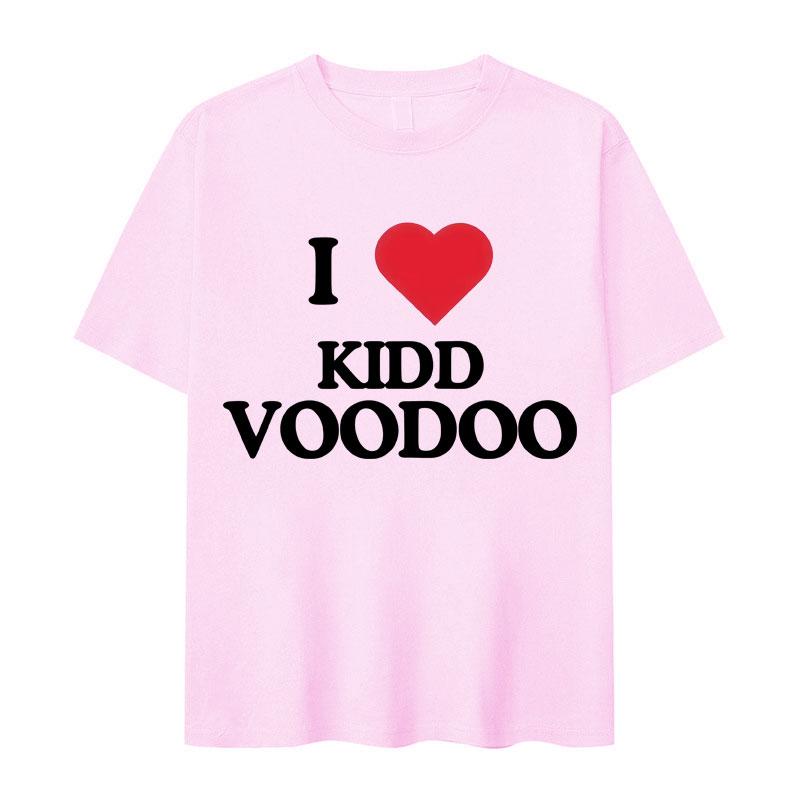 I Love Kidd Voodoo Album Tour 2025 Pattern Tshirt Summer Mens Women Hiphop Classic Pure Cotton Hot Sale Pop Tshirt Teenagers