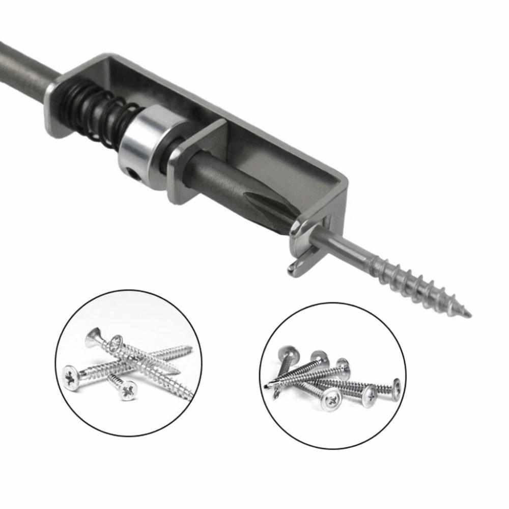 Anti-Drop Spring-Loaded Screw Holder Wear Resist Bit Retaining Adapter  Garage Repair