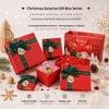 Christmas Paper Gift Box Set 1 Pack Durable Xmas Favor Packing Containers for Holiday Party Gifts Home Decoration