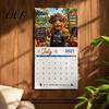 Functional Bedroom Decor 2027 Funny Highland Cow Wall Calendar, Cute Farm Animal 12 Month Dorm Room Accessory Scottish Hanging Planner for Rustic Home