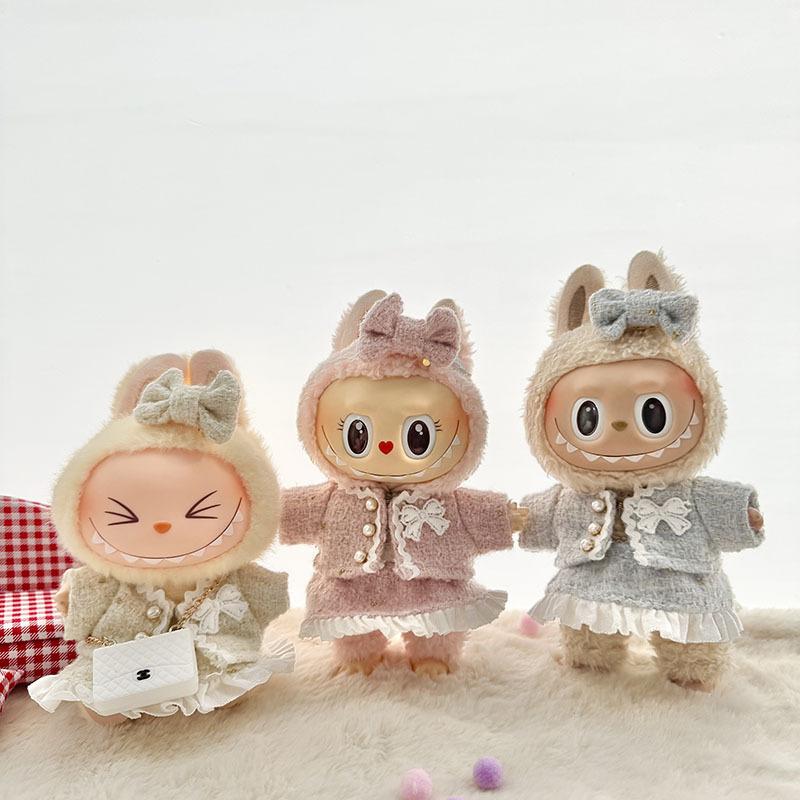 [Endast kläder] Nyckelringar av första och andra generationen, Klädhängen, Labubuwa-kläder, Klassiskt litet doftande kjolset.